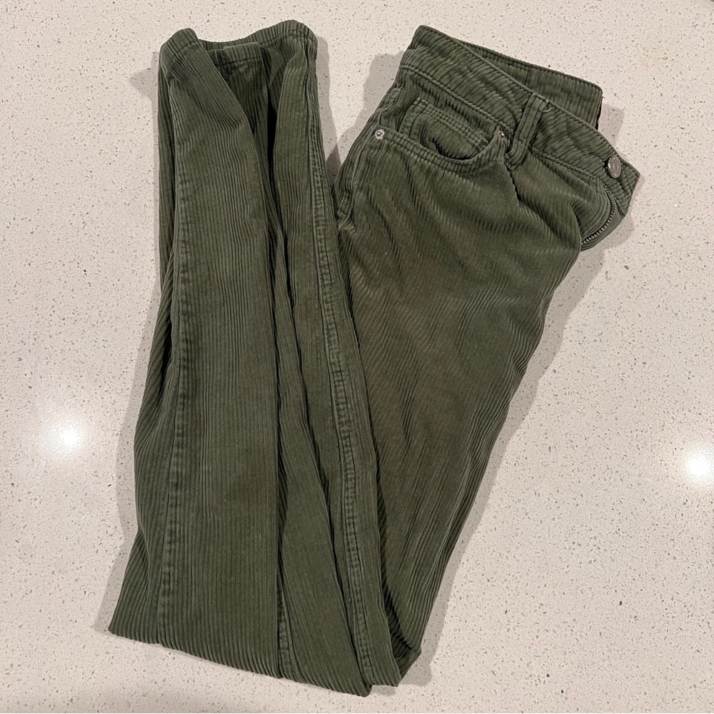 Corduroy high wasited pants
